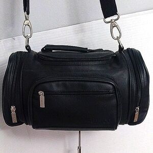 AMBICO Black Leather Camera Bag